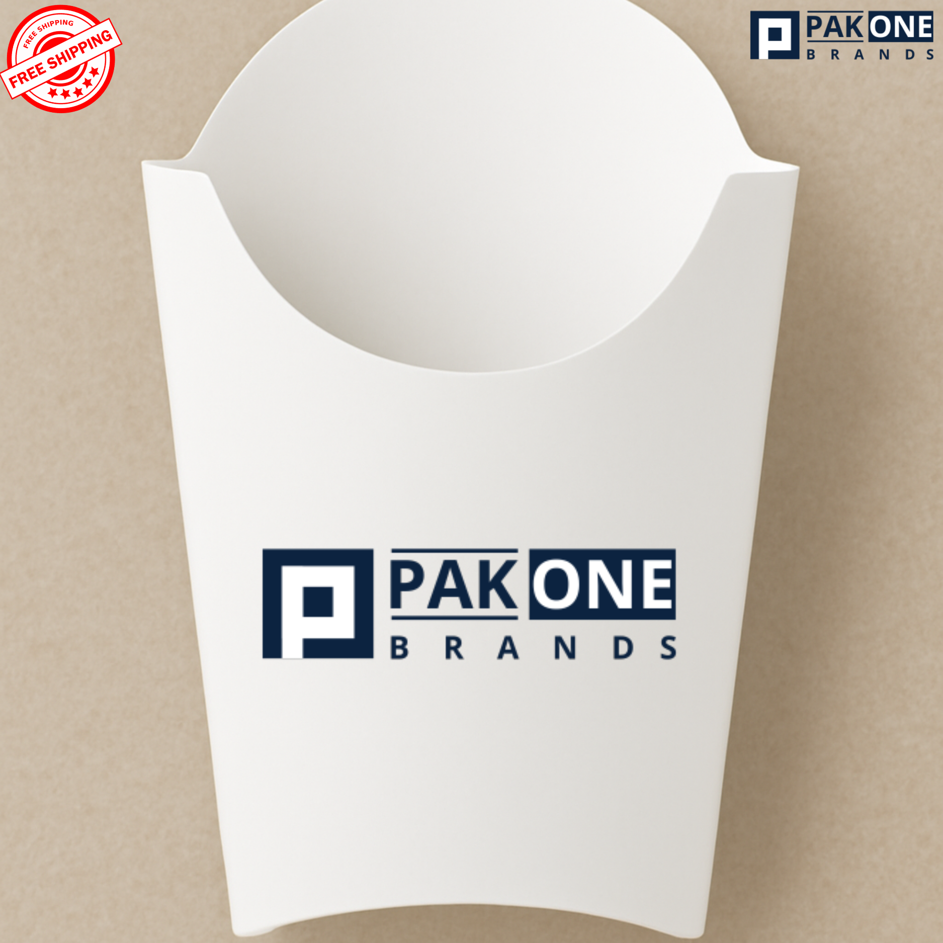 CUSTOM FRENCH FRY SCOOP BOX 1-2 COLOR 1000/CASE