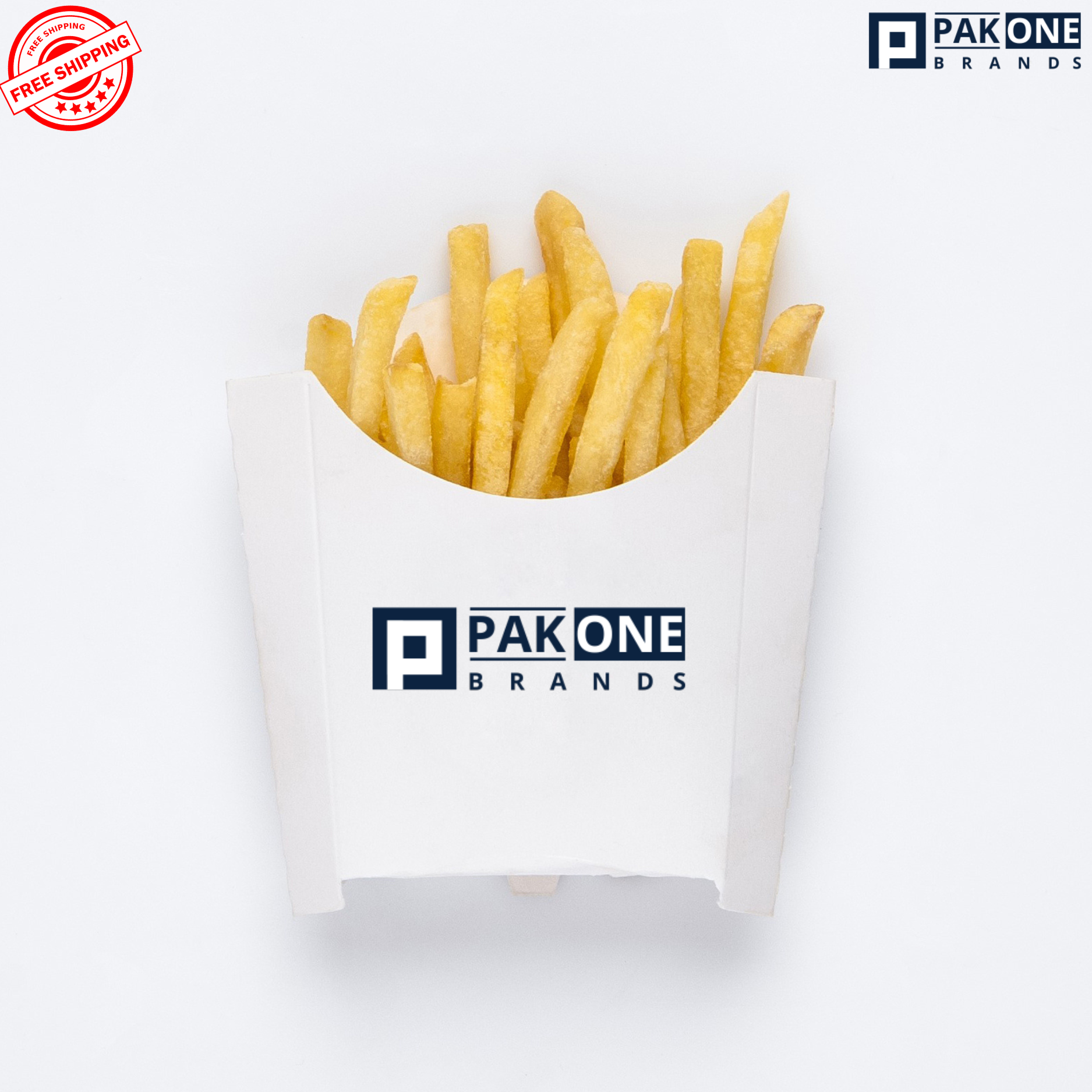 CUSTOM FRENCH FRY SCOOP BOX 1-2 COLOR 1000/CASE