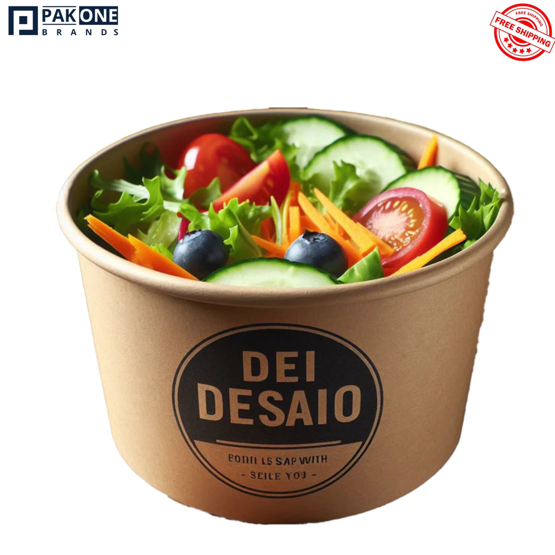CUSTOM HOT/COLD DELI CONTAINERS 1-4 COLORS 1000/CASE