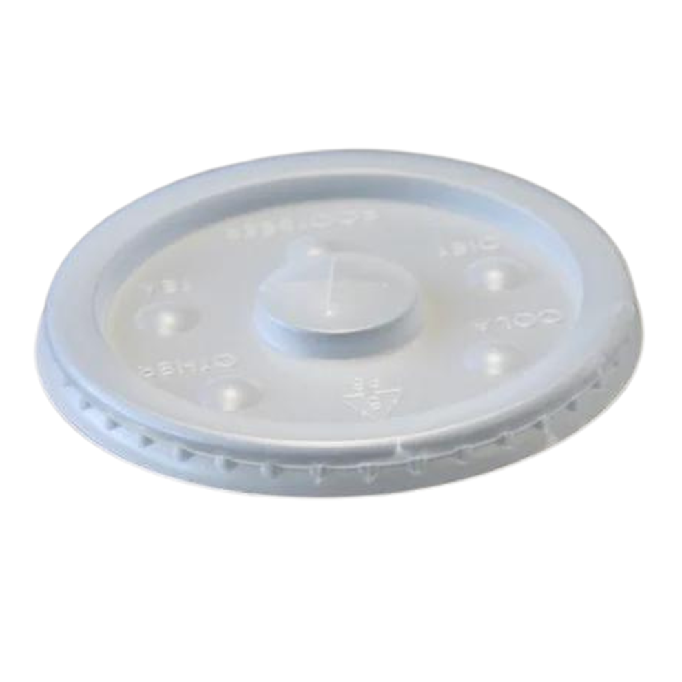 PLASTIC TRANSLUCENT STRAW LIDS FOR 12-24 OZ PAPER COLD CUPS 1000CT