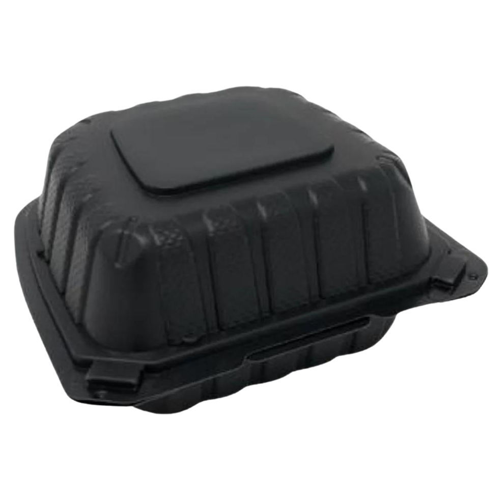 6" X 6" X 3" PLASTIC POLYPROPYLENE HINGED CONTAINER - 300CT