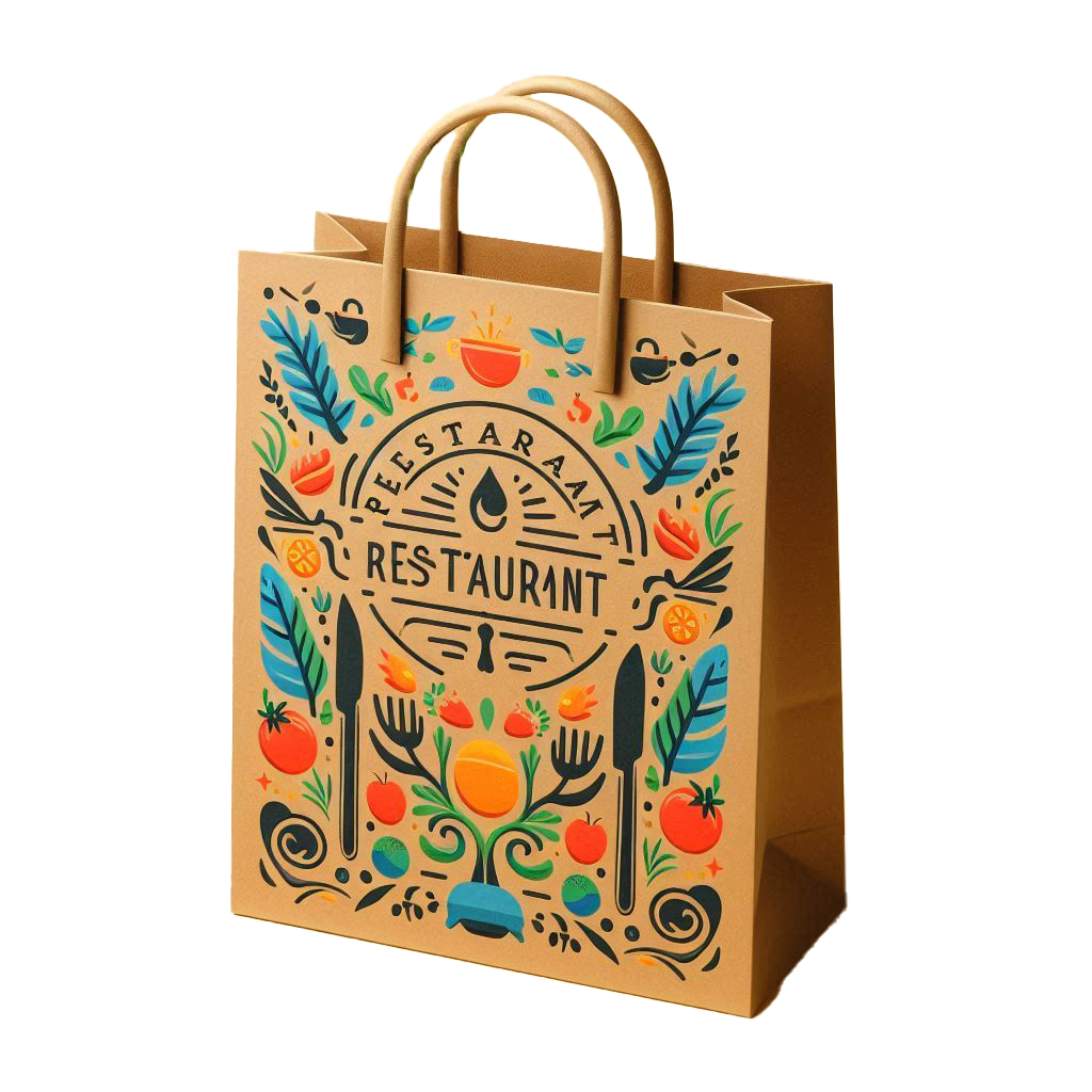 CUSTOM PAPER BAGS, TWISTED ROPE HANDLE - 2 COLOR - 250/CASE