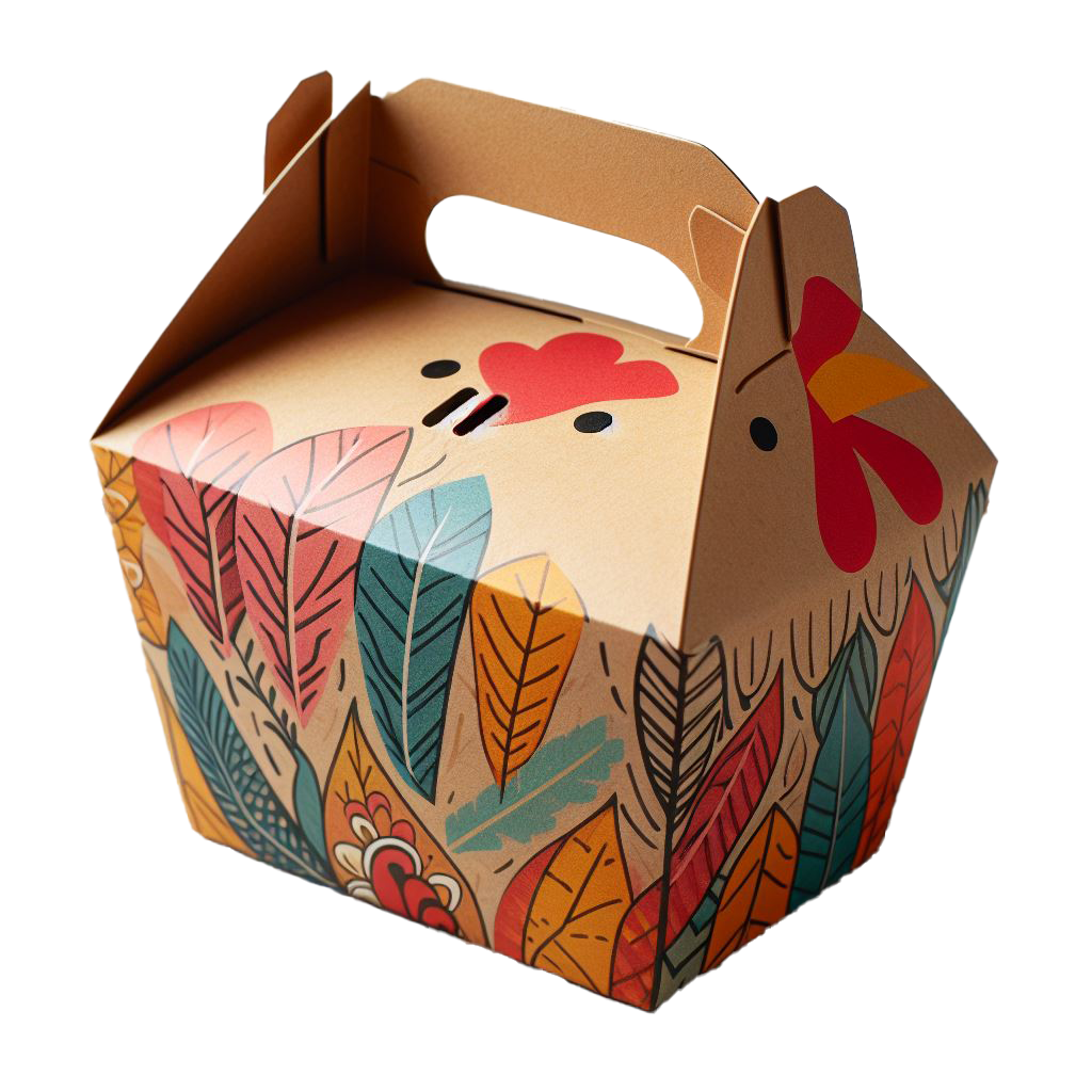 CUSTOM CHICKEN BOXES 1-4 Colors 250/CASE – PAK ONE