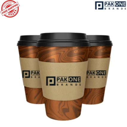 CUSTOM COFFEE CUP SLEEVES - 2500/CASE