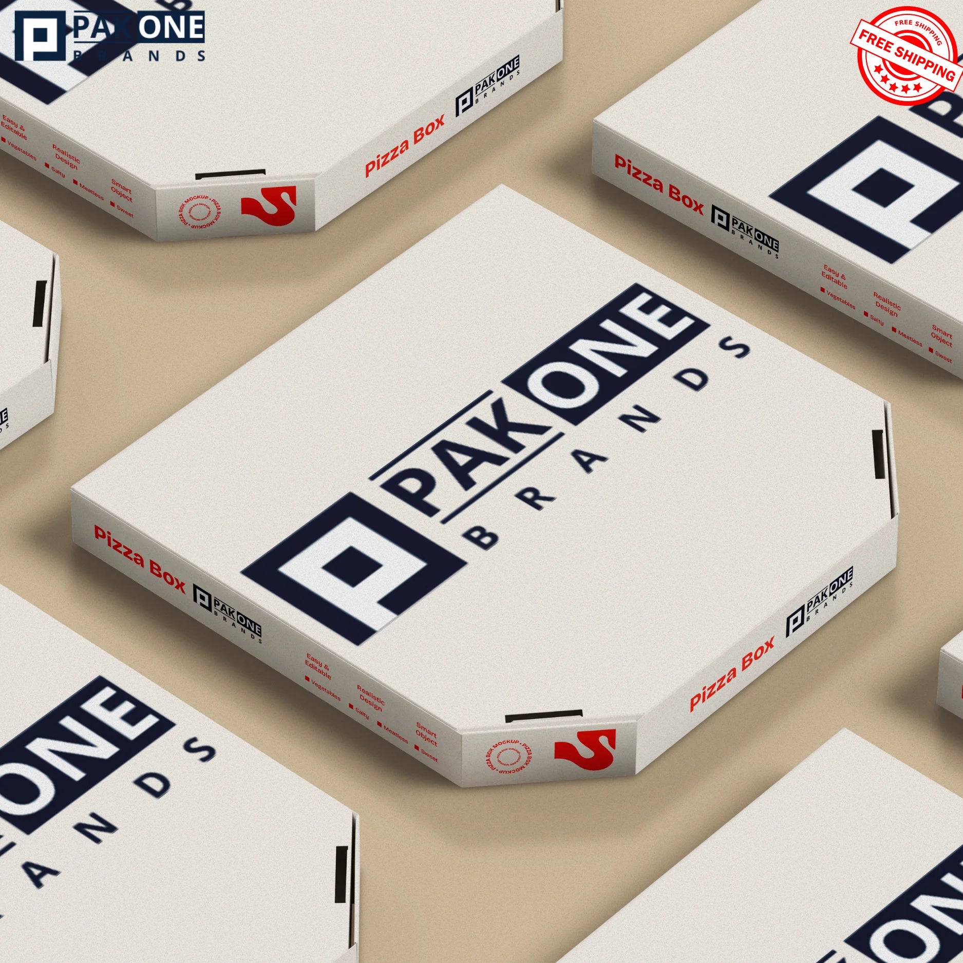 CUSTOM PIZZA BOXES - 50/CASE