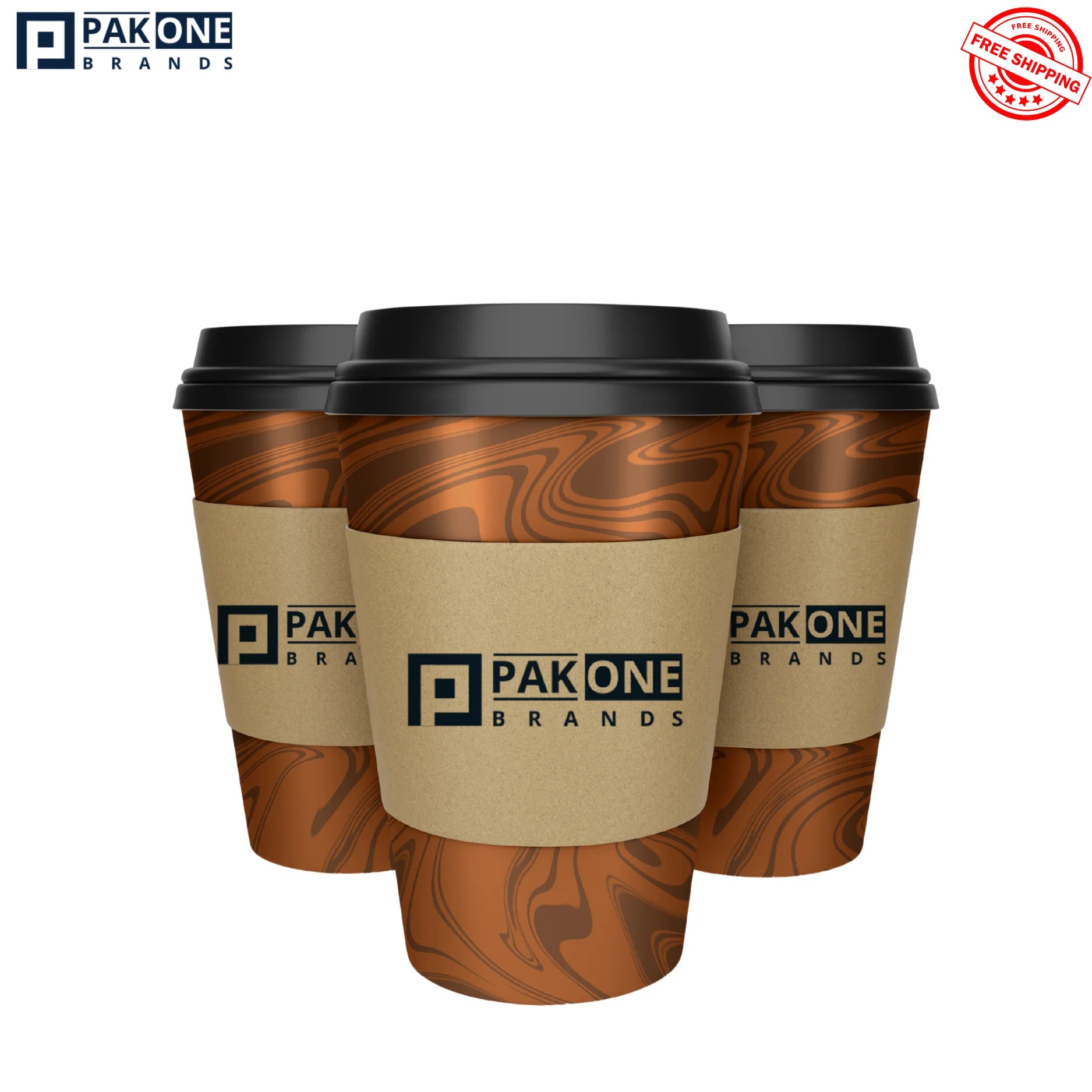 CUSTOM COFFEE CUP SLEEVES - 2500/CASE