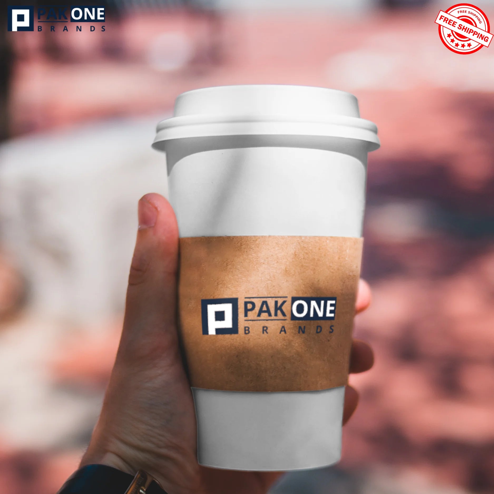 CUSTOM COFFEE CUP SLEEVES - 2500/CASE