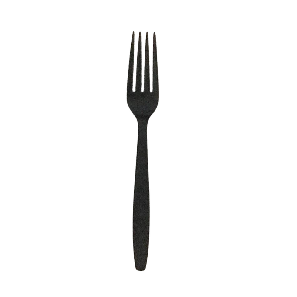 FULL SIZE HEAVY FORKS BLACK PLASTIC POLYSTYRENE 1000 CT – PAK ONE