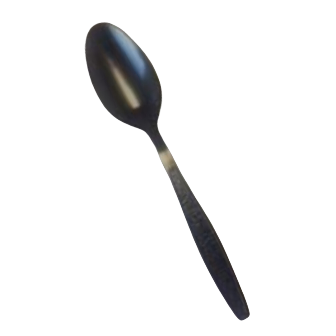 FULL SIZE HEAVY SPOONS BLACK  PLASTIC POLYSTYRENE 1000 CT