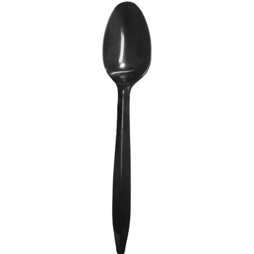 MEDIUM WEIGHT SPOON BLACK PLASTIC POLYPROPYLENE 1000 CT