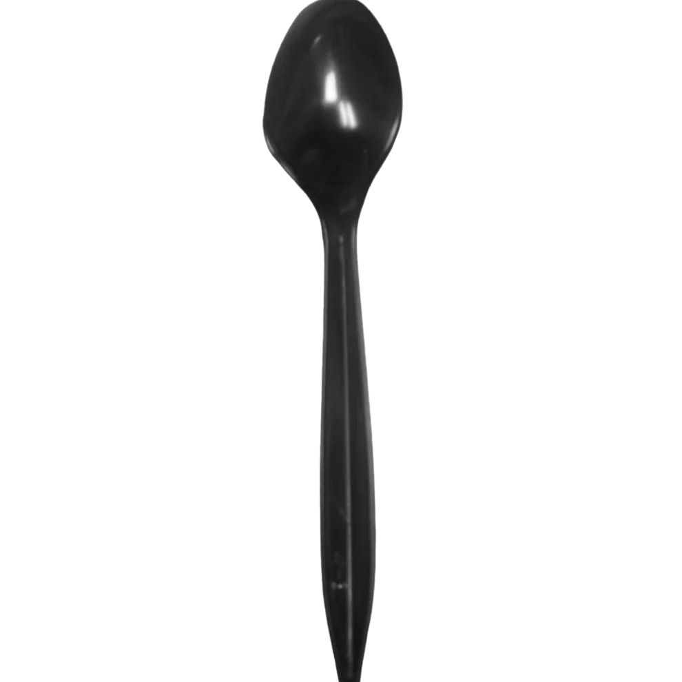 MEDIUM WEIGHT SPOON BLACK PLASTIC POLYPROPYLENE 1000 CT