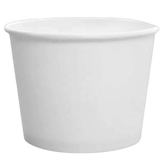 6 OZ WHITE FLEX STYLE PAPER FOOD CONTAINERS - 1000CT