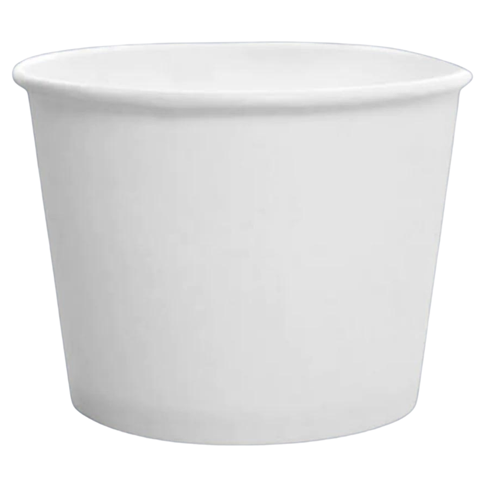 12 OZ WHITE FLEX STYLE PAPER FOOD CONTAINERS 1000CT