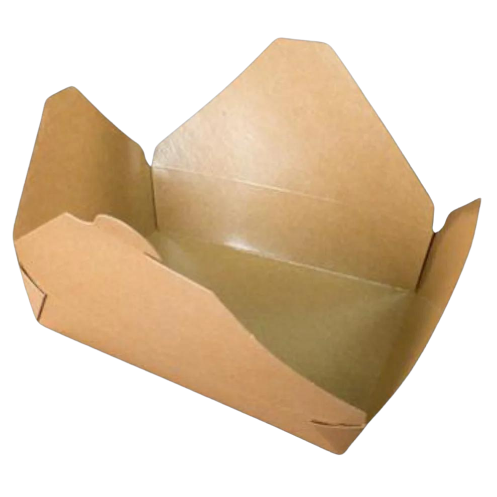 ECO TAKEOUT BOX #4 KRAFT 7.75X5.5X3.5 - 160CT