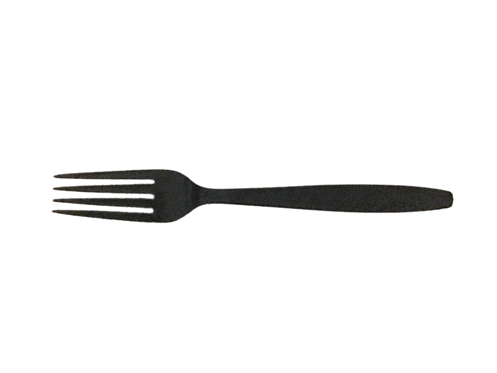 FULL SIZE HEAVY FORKS BLACK  PLASTIC POLYSTYRENE 1000 CT